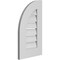 Ekena Millwork Quarter Round Top Left Surface Mount PVC Gable Vent w/ 3-1/2"W x 1"P Standard Frame, 14"W x 24"H GVPQL14X2401SF - alternate 5
